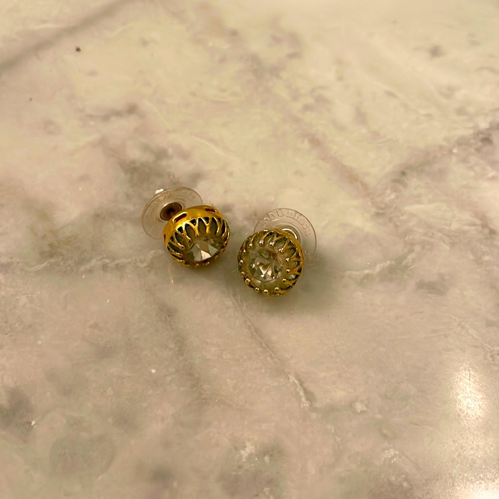 Stella & Dot crystal bead stud earrings. Used